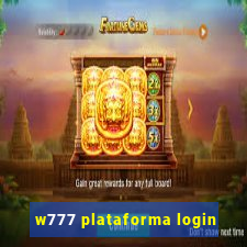 w777 plataforma login